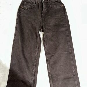 Zara Dark Brown High Waist Denim Jeans